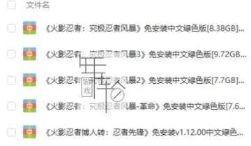 单机游戏《火影忍者:究极忍者风暴》系列5部作品合集【百度云+天翼云】